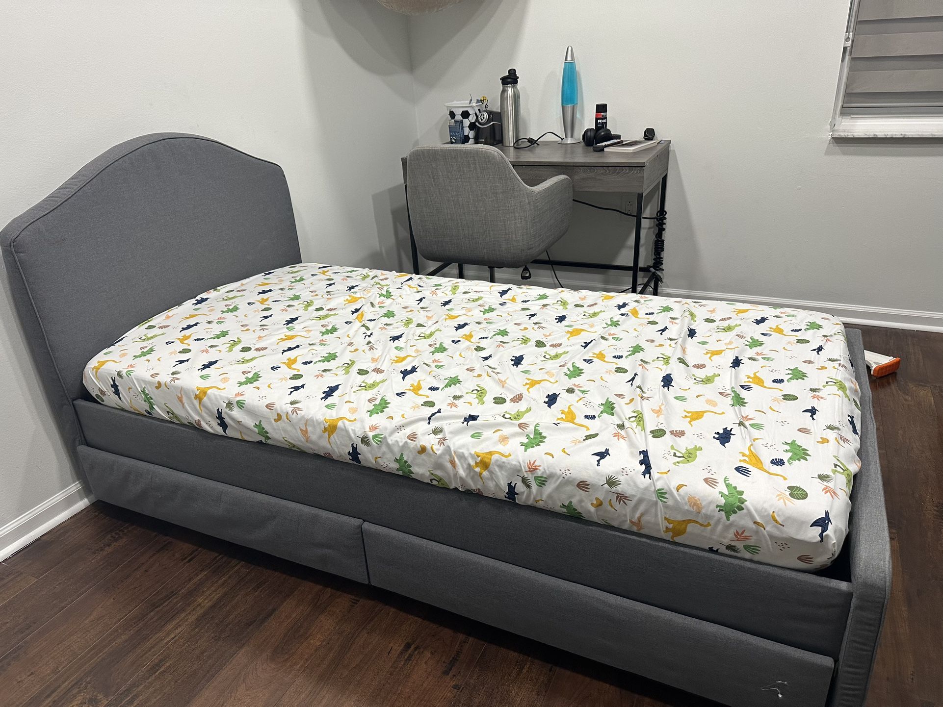Twin Bed Frame - Gray