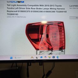 Toyota Tundra Pickup Left Side Only Fit 2010 - 2013 With Wiring  