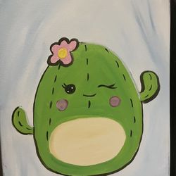 Baby Cactus Plushie Painting 