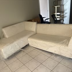 White 2 Pieces Sofa 
