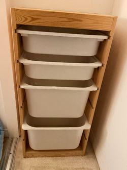 IKEA Trofast kids toy storage with bins