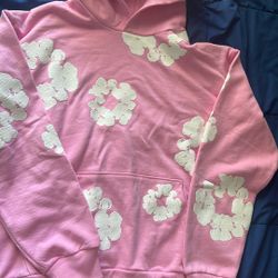 Pink Denim Tears Hoodie Medium Size