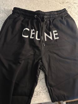 Celine Black Drawstring Sweat suite size large