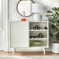 Beautiful White Or Gray Wine Cabinet (New In A Box)
