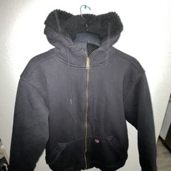 Large Wrangler Work Wear Puff Hoodie Heavy Duty 