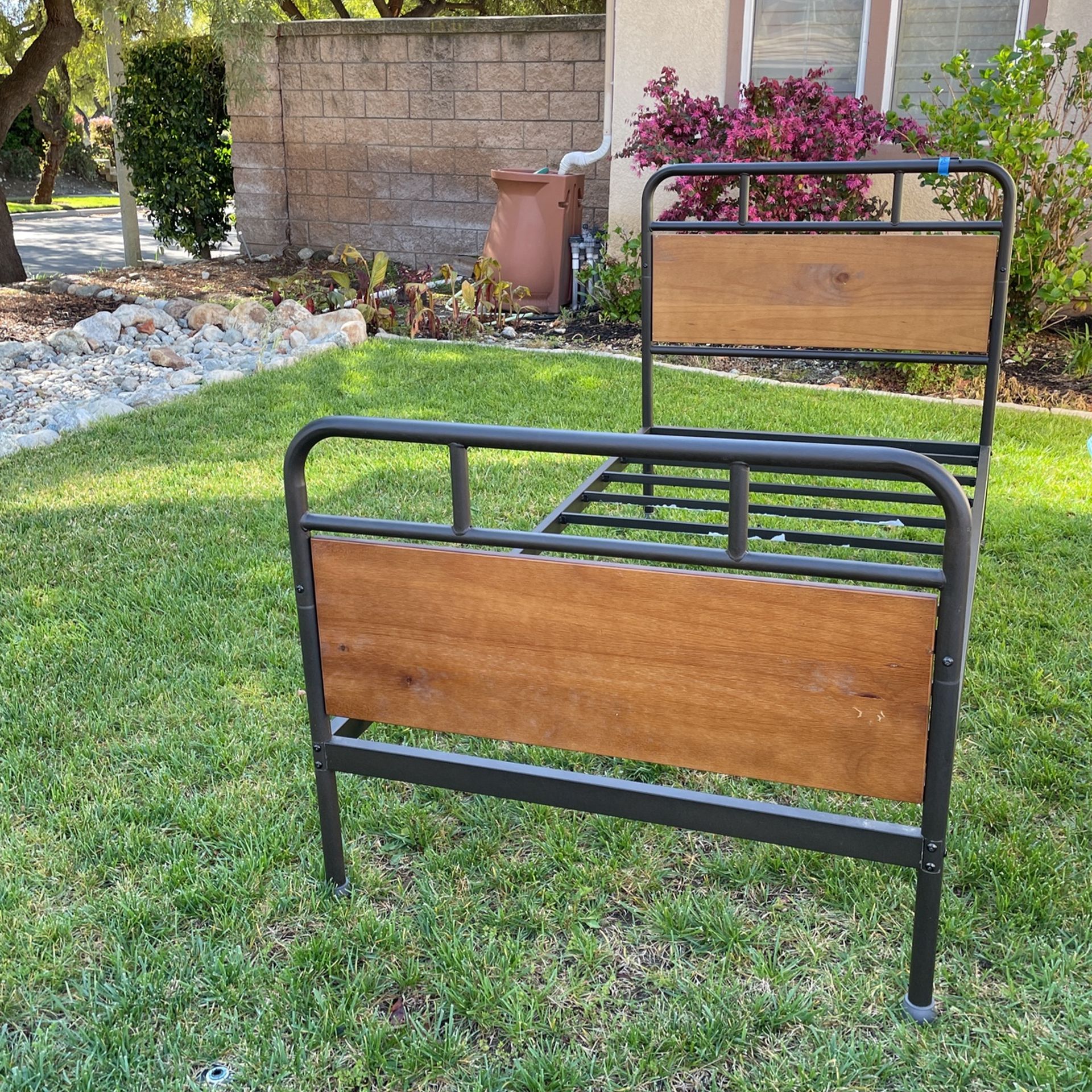 Bed Frame Twin Metal Wood