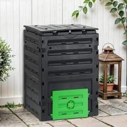 New  120 Gallon (450 L) Gal Compost Bin Outdoor Compost Box, Fast Creation of Fertile Soil, Black