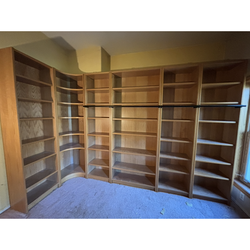 Oak book case.  10 sections