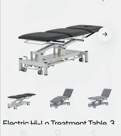 Used like new 3 piece hi/ lo rolling electric exam/massage table