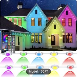 150ft Permanent Outdoor RGB Lights, IP67 Waterproof