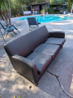 Used 3 seater fake leather couch