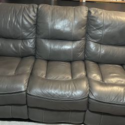 Leather Power Reclining Sofa (electricity)