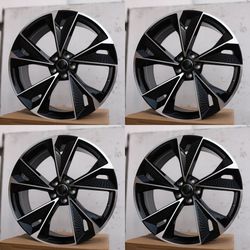 21x9 5x112 ET30 Black Machine Face Wheels CB66.45 Fits Audi A6 A7 Q5 VW Mercedes C E Class