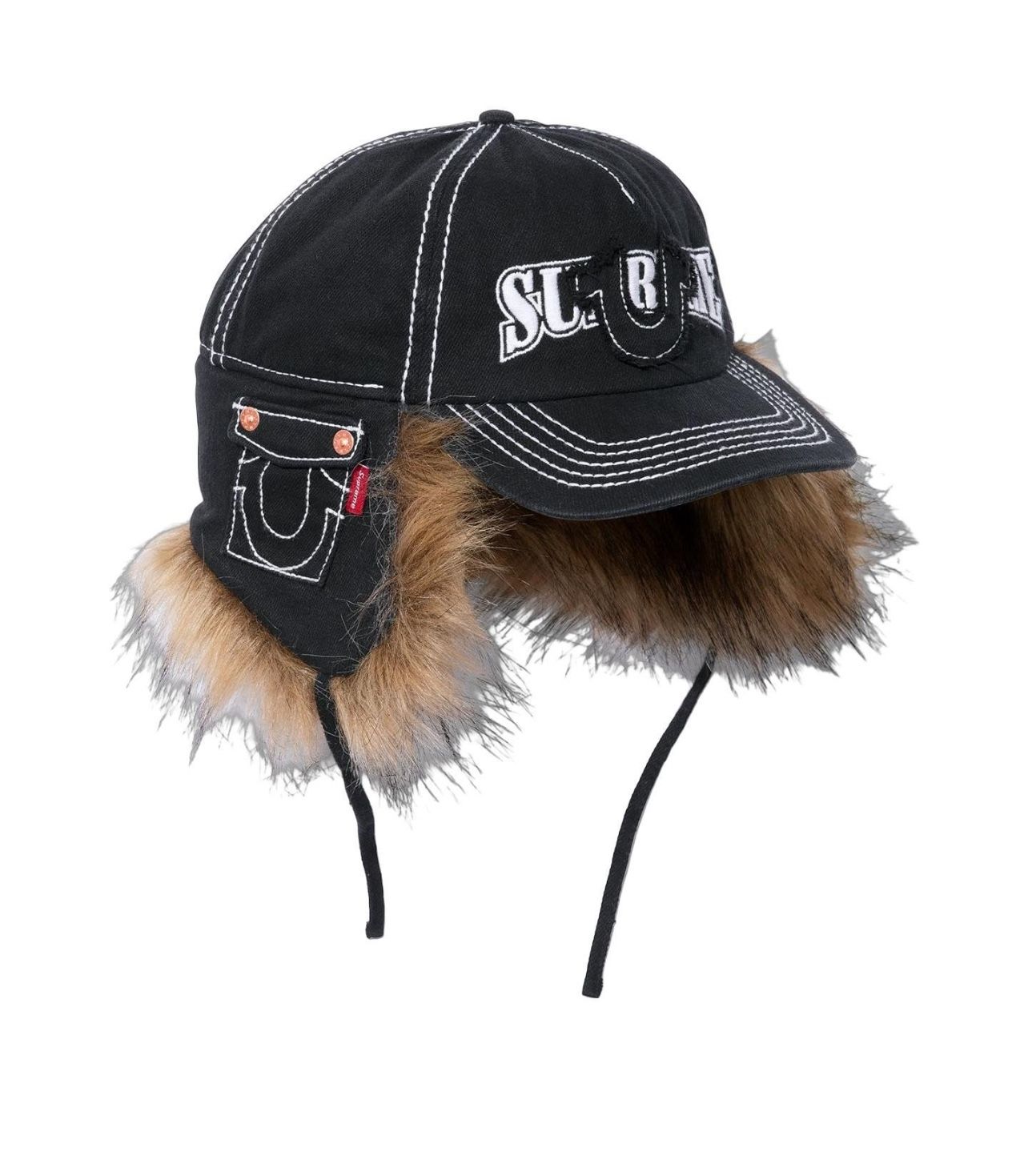 Supreme True Religion Trapper Black Hat Earflap 