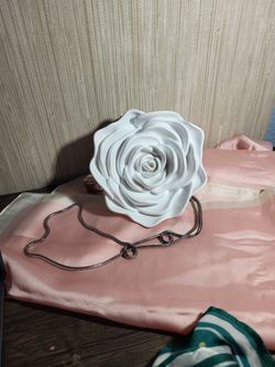 Zara White Flower Bag Clutch  Weekends Sale 