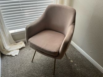 Velvet Accent Chair with Metal