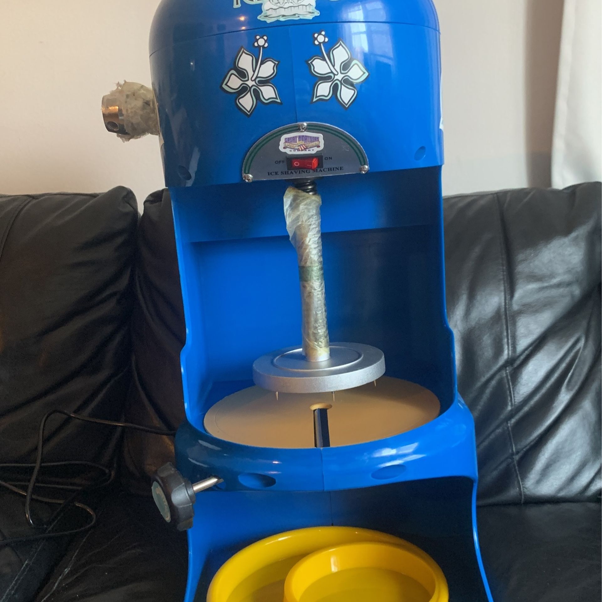 Commercial Ice Cub Shaved Ice Machine Shaver Large Countertop Snow Cone Maker