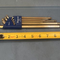 Snap-on Tools 9 pc Metric L-Shaped Double Ball Wrench Set (1.5-10 mm)