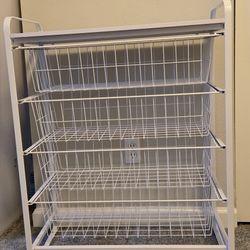 4 Drawer Metal Storage Organizer White 