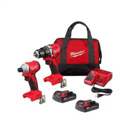 Milwaukee M18 Drill And Impact Combo 2 Drills