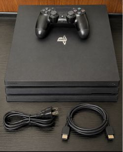 PS4 Pro 1TB + Controller + Cords – Works Great