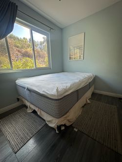 Full Size Memory Foam Mattress + Bed Frame – Clean & Comfortable