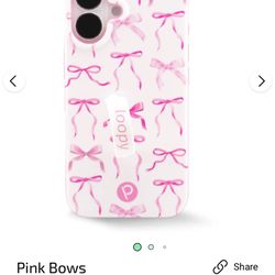 Loopy Case Pink Bows iPhone 16 