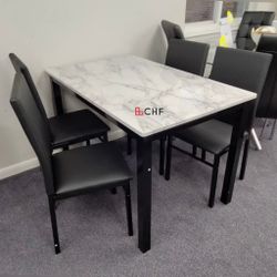 thanksgiving 5 pc faux marble top dining table set  - limited time offer 