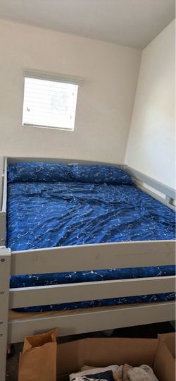 Full size loft bed with mattress