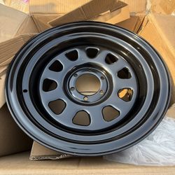 Rough Country Black Steel 17x9 | 6x5.5 | 4.25 Bore | -12-RC51-7655 Wheel With Painted (17 X 9. Inches /6 X 5 Inches, -12 Mm Offset)