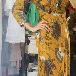 Dress M Size Vintage Silk 