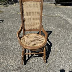 Antique, Wicker, Rocking Chair 