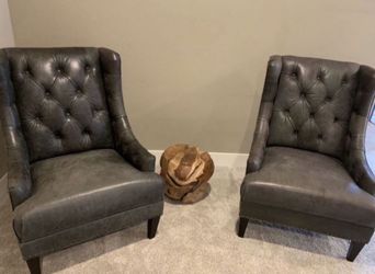Gray Leather Chairs