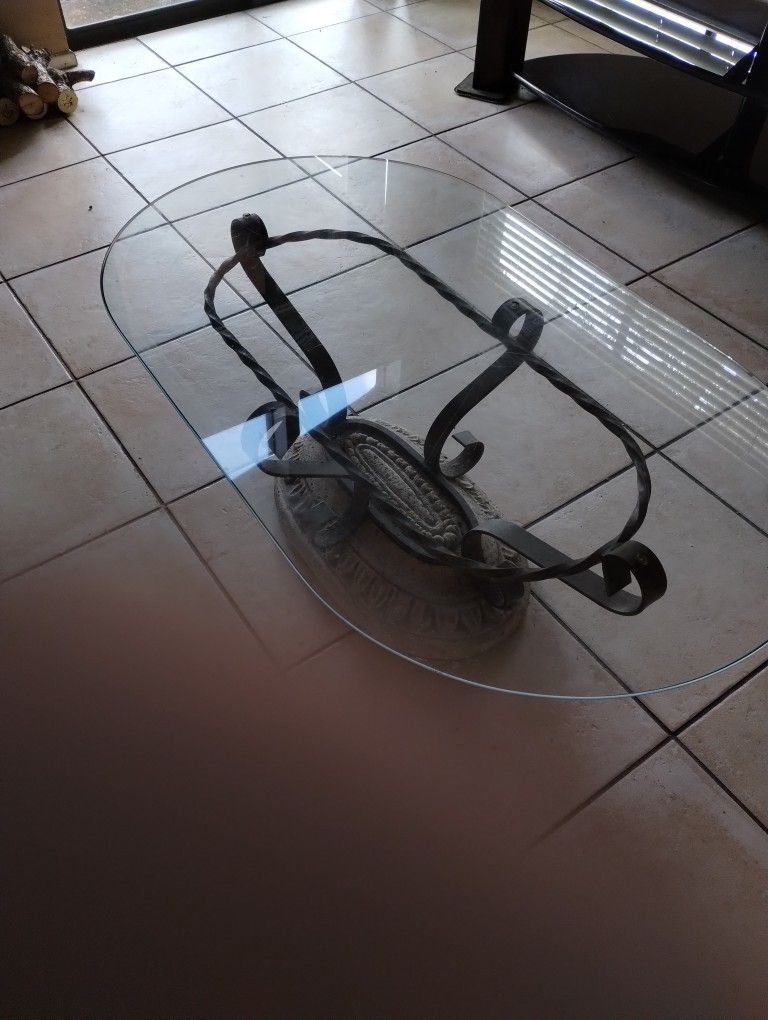 Free. Glass. Andt. And Stone. Coffee Table And. 1. Table