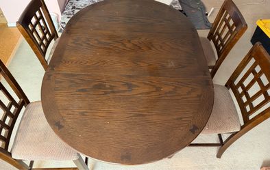 Wood Dining table with 4 chairs