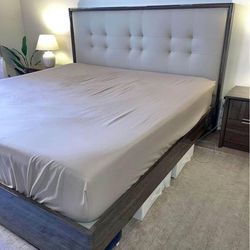 Modern Nuetral Chestnut King Bedroom Set 
