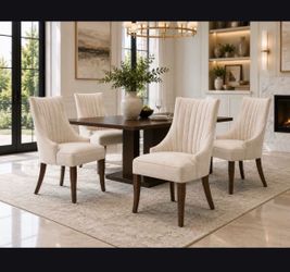 Set of 4 Luxury Upholstered Dining Chairs