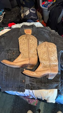 Tan Leather Cowboy Boots