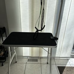 Dog grooming table with restraints for Pet parents or professional groomers