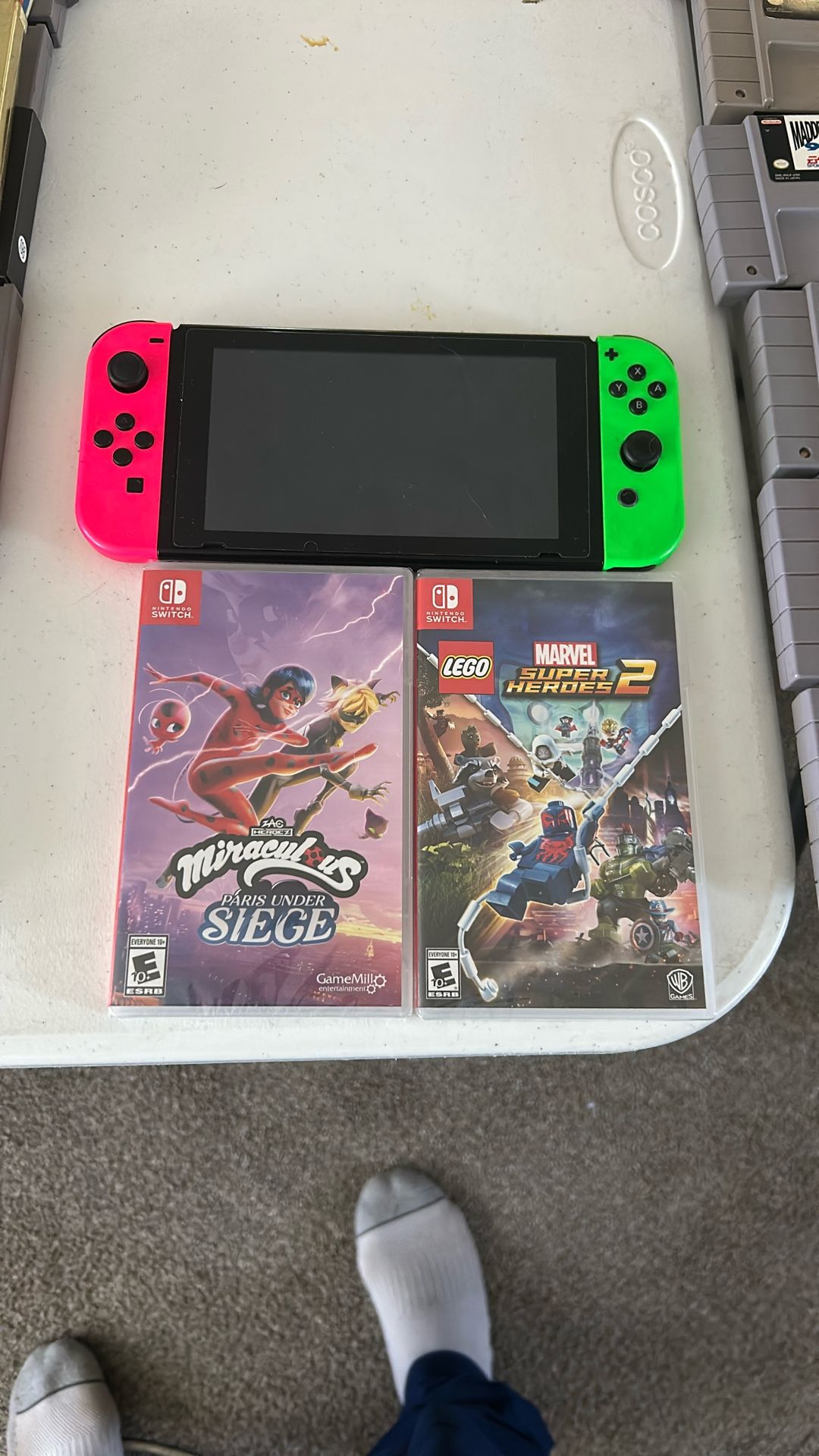 Nintendo switch with two new games