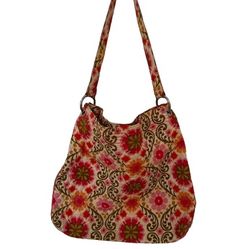 Vera Bradley Satchel Cotton Multicolored Handbag Floral Design
