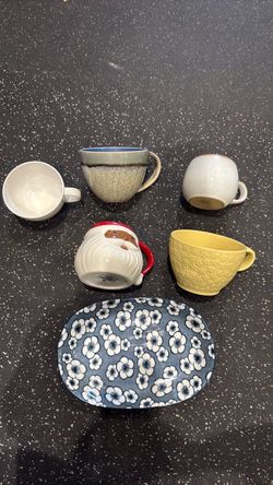 Used cups & plate