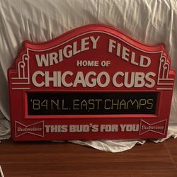 Chicago Cubs Wrigley Field vintage marquee Budweiser sign