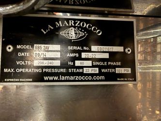 La Marzocco GB5 2 Group Espresso Machine - Excellent Condition