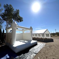 White bouncy castle