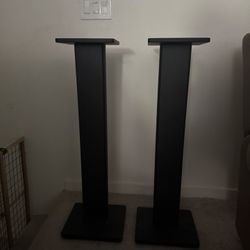 Large Speaker Stands- 36 Inches- Black Very Solid 