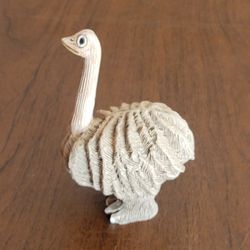 Vintage Artesania Rinconada Bird Ostrich Figure Uruguay Carved Signed. Pre-owned, perfect shape, like new. Display item. It is 5" tall