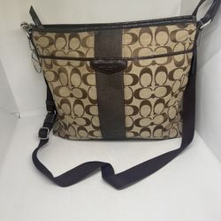 Coach Khaki Signature Crossbody Bag MSRP $198