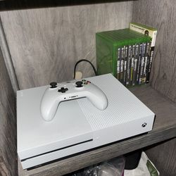 Xbox One With Controller And Cables And Games 
