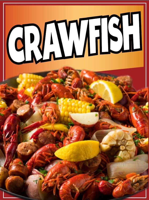 Crawfish Decal Window Sticker Mexican Food Truck Concession Vinyl Restaurant